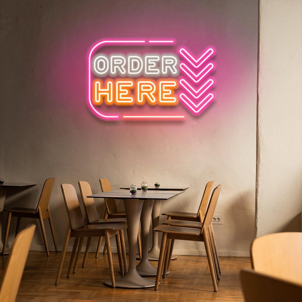 Order Here LED Neon Sign - NeonNiche