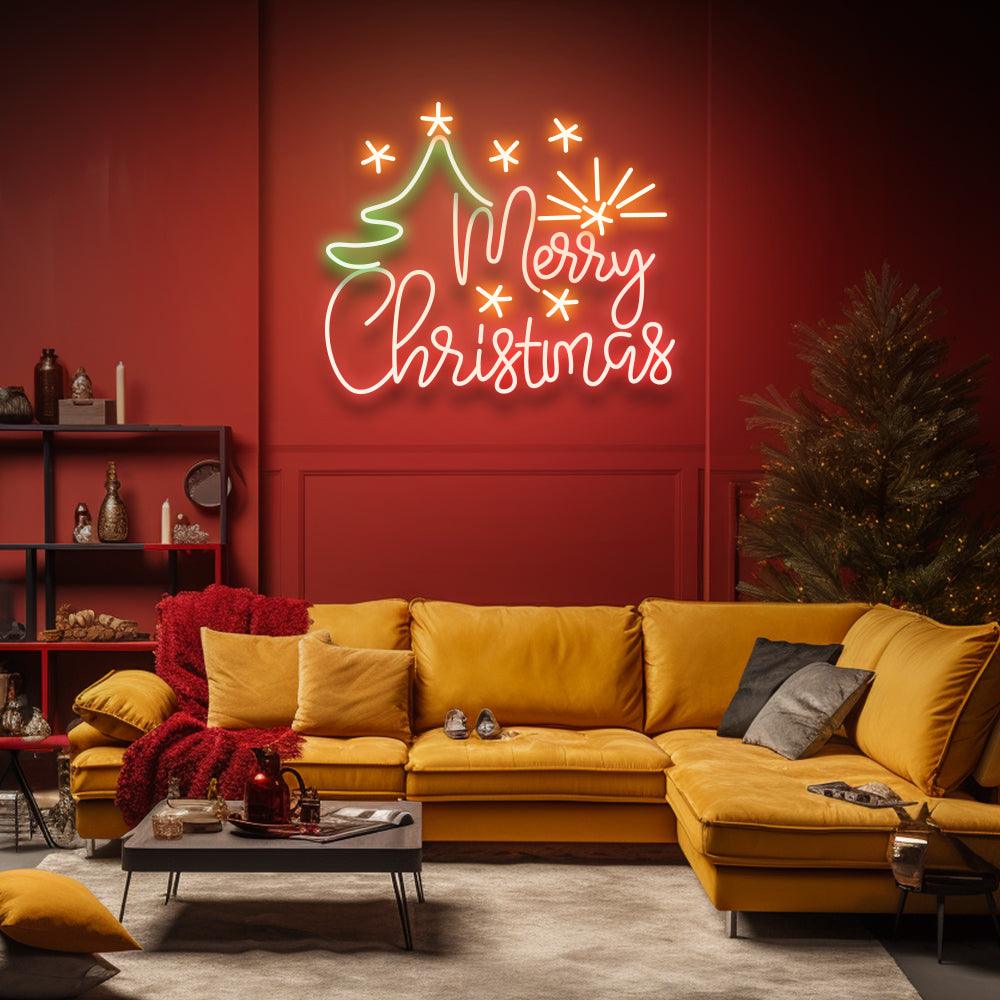 Merry Christmas Tree - LED Neon Sign - NeonNiche