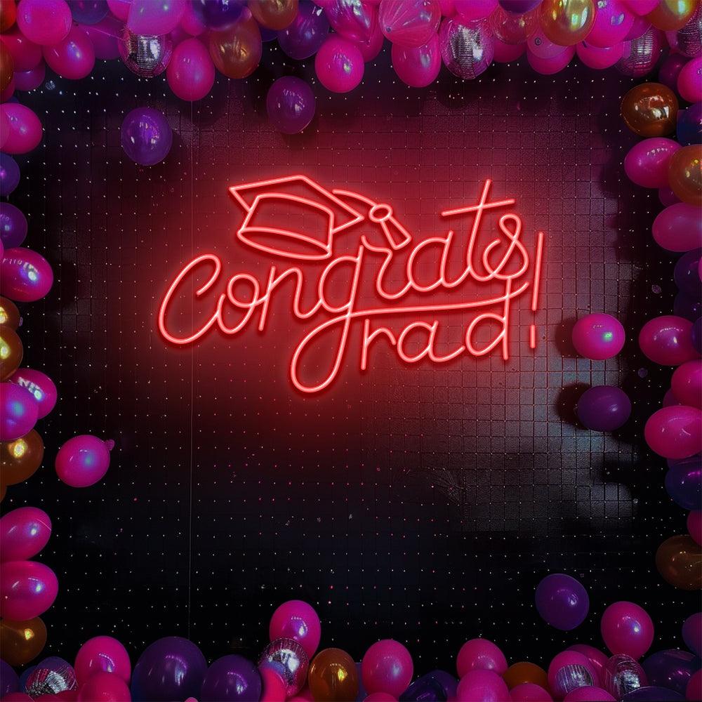 Congrats Grad - LED Neon Sign - NeonNiche