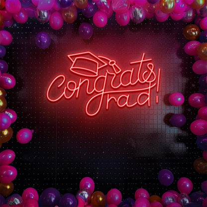 Congrats Grad - LED Neon Sign - NeonNiche