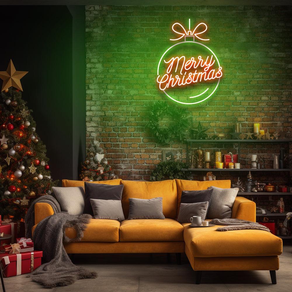 Merry Christmas Ball - LED Neon Sign - NeonNiche