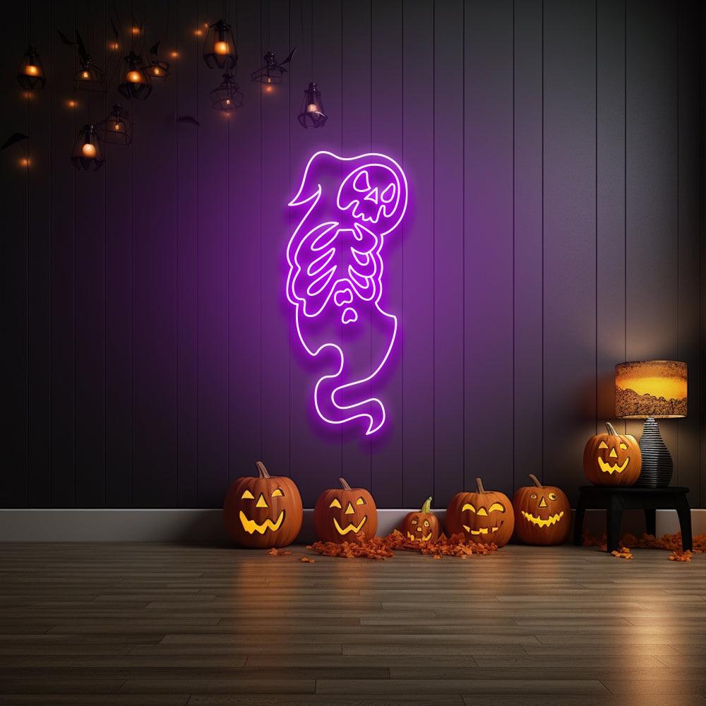 Skeleton Ghost LED Neon Sign - NeonNiche