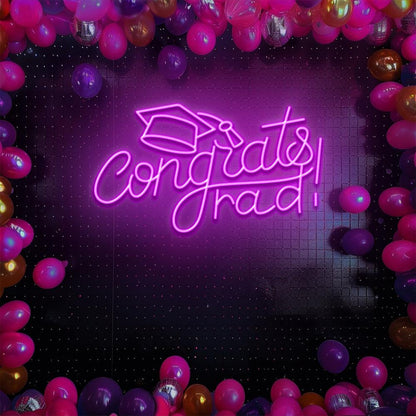 Congrats Grad - LED Neon Sign - NeonNiche