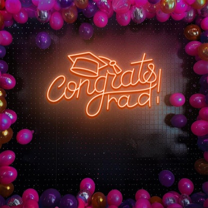 Congrats Grad - LED Neon Sign - NeonNiche