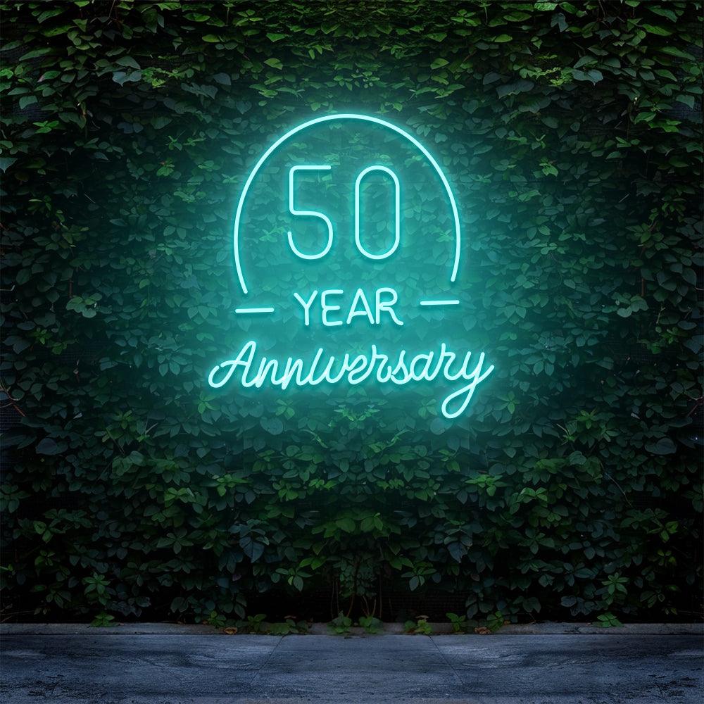 50 Year Anniversary - LED Neon Sign - NeonNiche