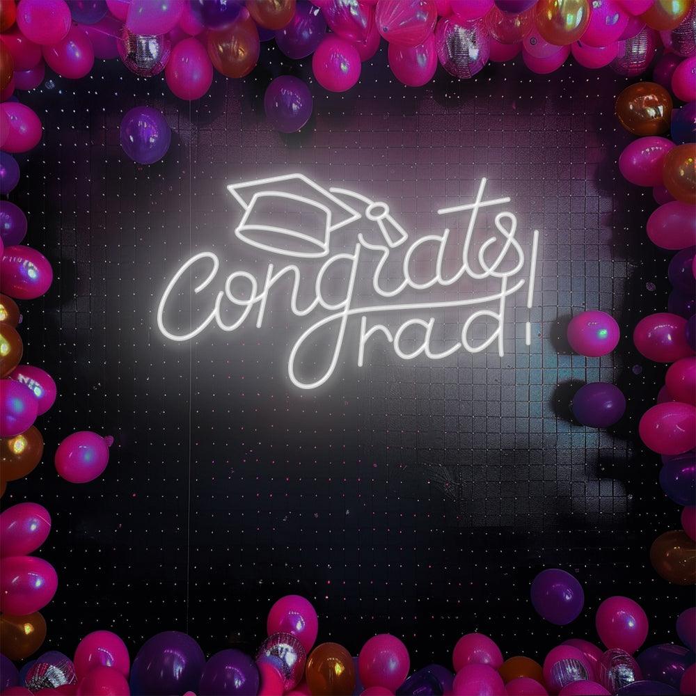 Congrats Grad - LED Neon Sign - NeonNiche