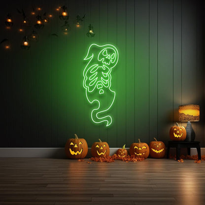 Skeleton Ghost LED Neon Sign - NeonNiche