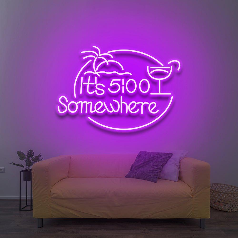 It's 5:00 Somewhere - LED Neon Sign – NeonNiche